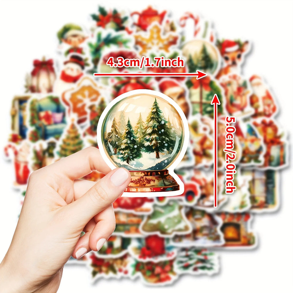50 Christmas Vinyl Stickers – Laptops, Water Bottles & More Holiday Vinyl Stickers Babs