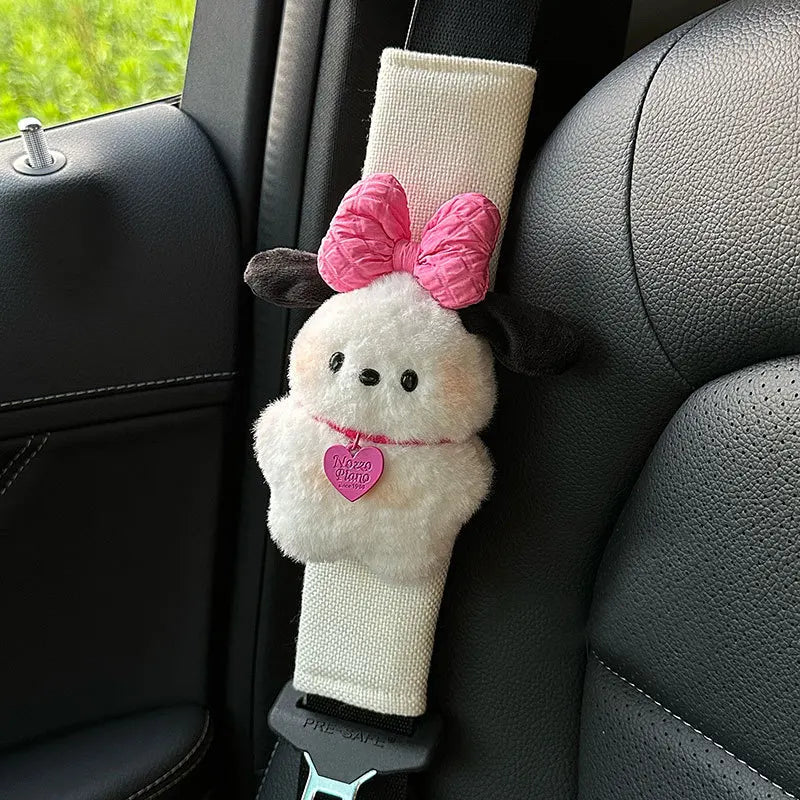 Anime Puppy Plush Car Seat Belt Shoulder Pad Cover Seat Belt Cover Babs