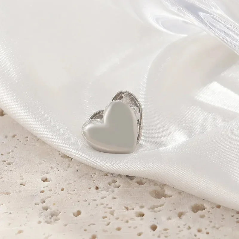 Vintage Heart Clip-On Ear Cuffs – No Piercing Silver Earrings Clip-On Earrings Babs