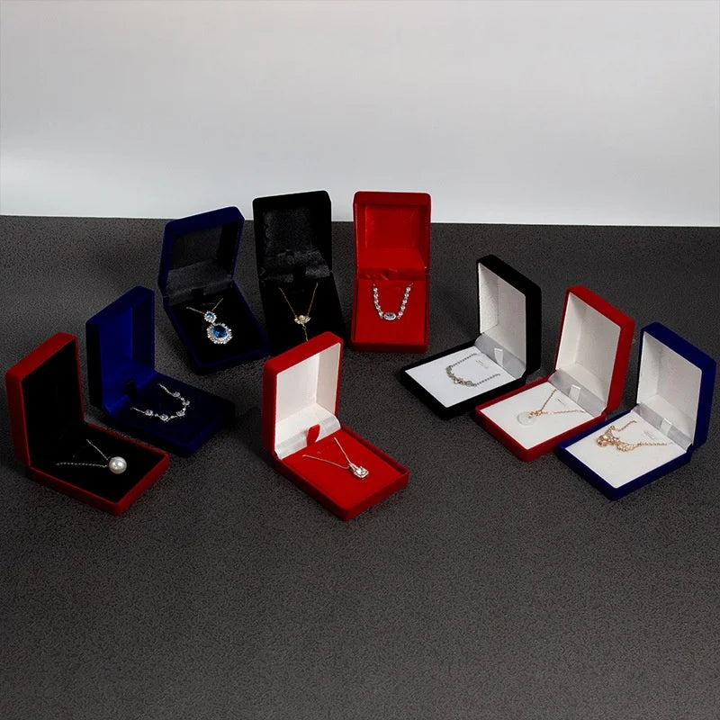 Velvet Necklace Pendant Gift Box – Jewelry Display Case Jewelry Gift Box Babs