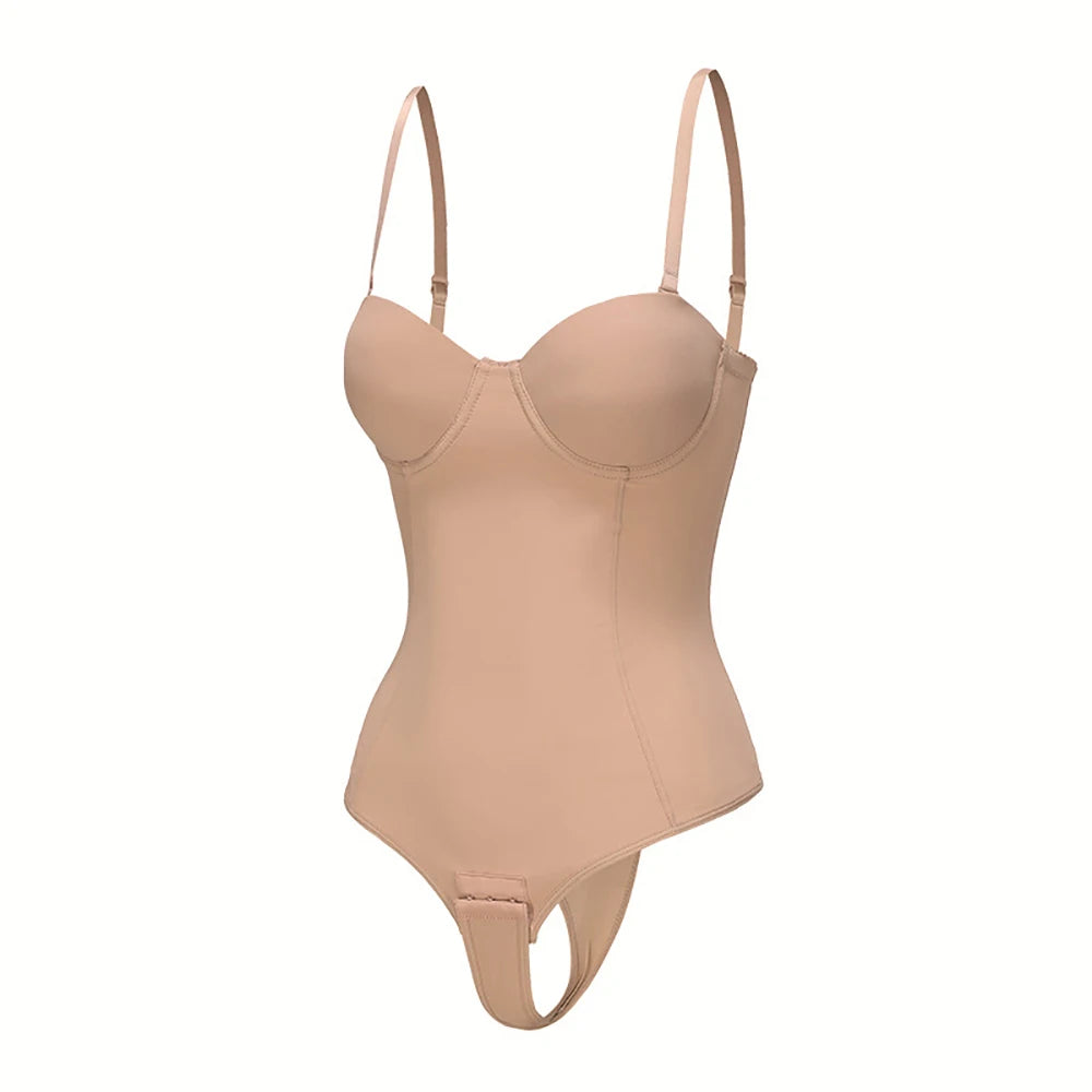 Women's Strapless Shapewear Bodysuit – Tummy Control Waist Trainer Shapewear Bodysuit Babs Beige XL