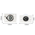 4Pcs 3-Pin XLR Panel Mount Connectors – 2 Male + 2 Female XLR Panel Connector Babs 2males and 2females