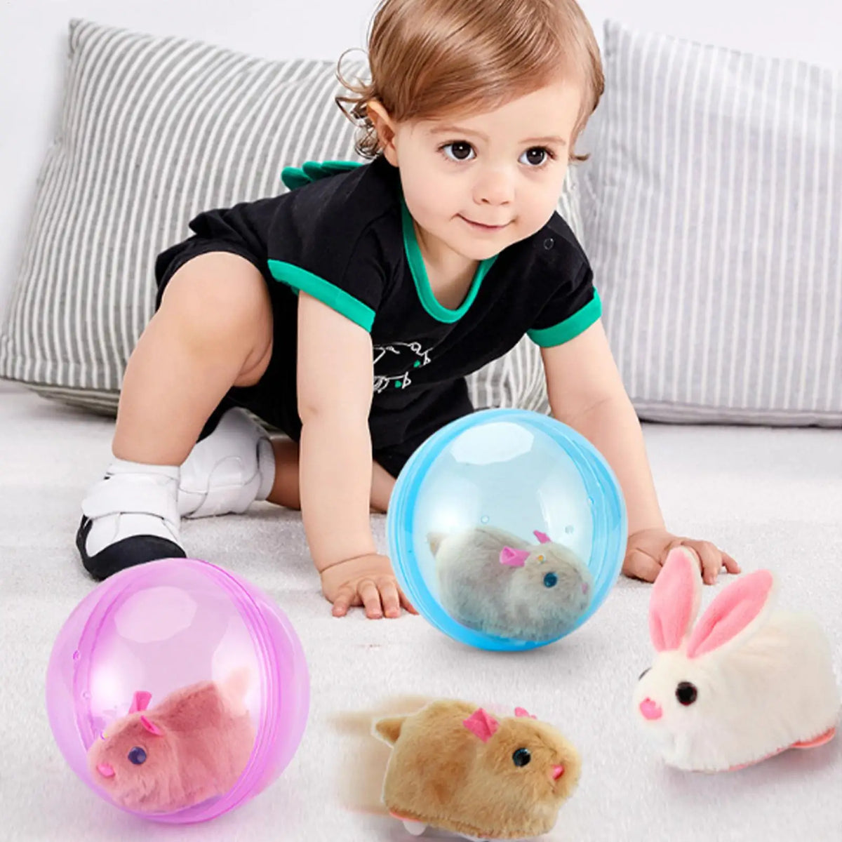 Electric Rolling Ball Pet Toy – 360° Interactive Transparent Ball Interactive Pet Toy Babs