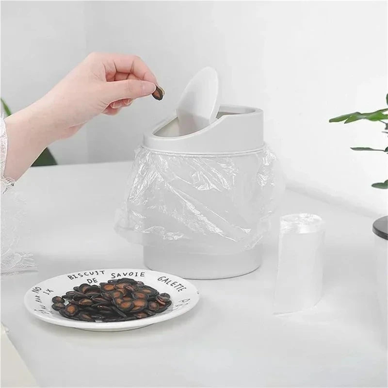 Mini Desktop Trash Can with Lid – Compact Tabletop Waste Bin Desktop Trash Can Babs
