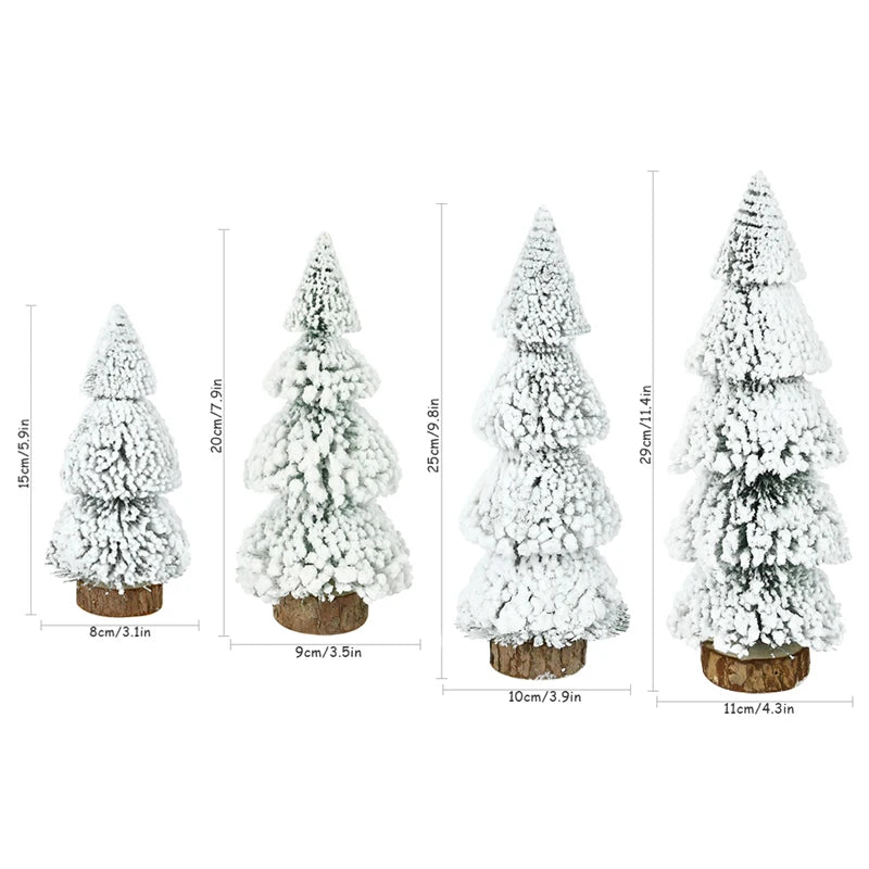 Mini Snow Pine Christmas Tree Ornaments – Desktop Xmas Decor Christmas Tree Ornament Babs