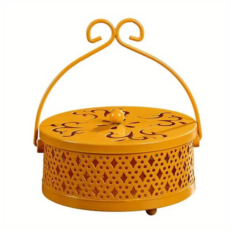 Metal Round Incense Holder & Mosquito Coil Rack | Heat Resistant Incense Coil Holder Babs