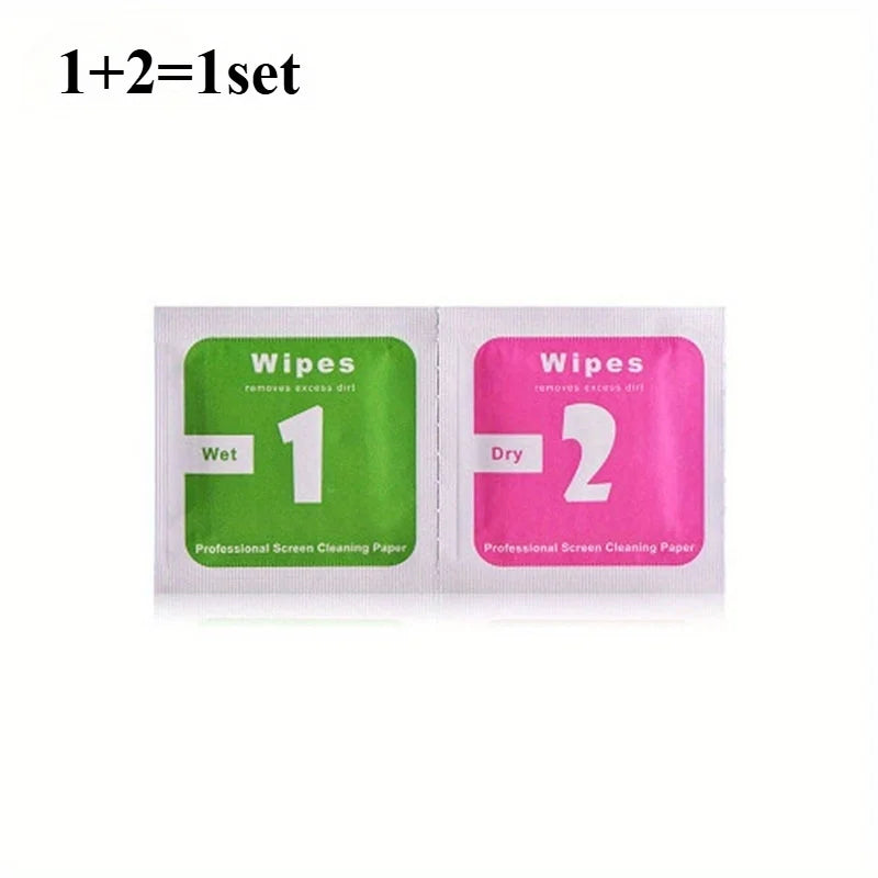 100-Set Wet & Dry Wipes for Camera Lens & LCD Screen Cleaning Screen Cleaning Wipes Babs
