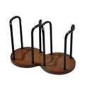 Wooden Mug Display Stand & Cup Holder with Storage Rack Mug Display Stand Babs Brown