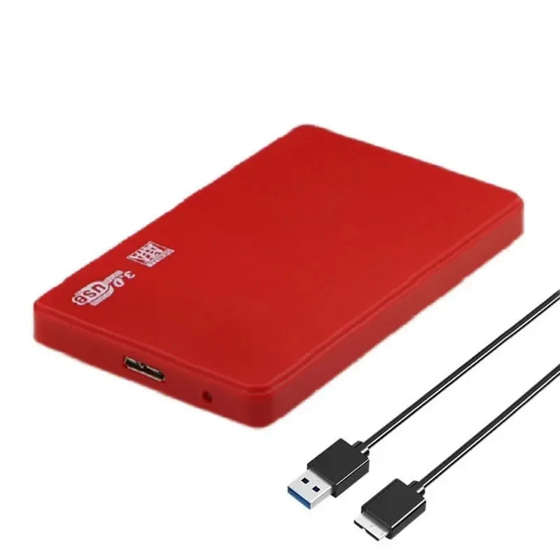 USB 3.0 2.5" SATA HDD SSD External Hard Drive Enclosure | 5Gbps Hard Drive Enclosure Babs Red