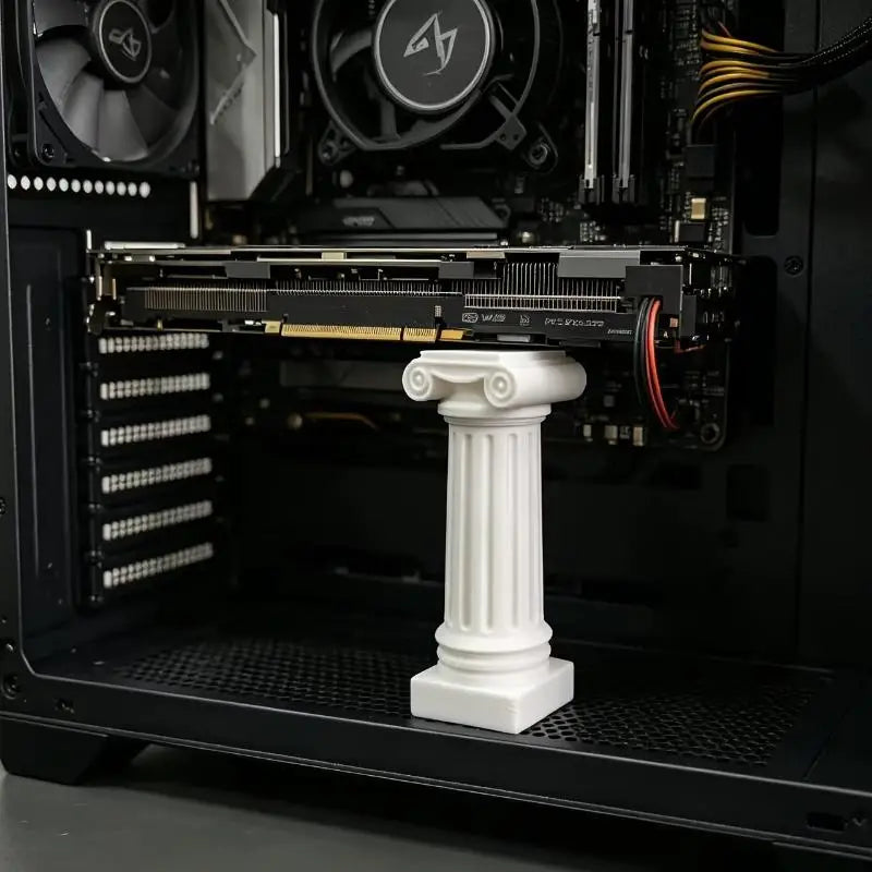 3D Printed Roman Column GPU Support Stand – Adjustable Height GPU Support Stand Babs