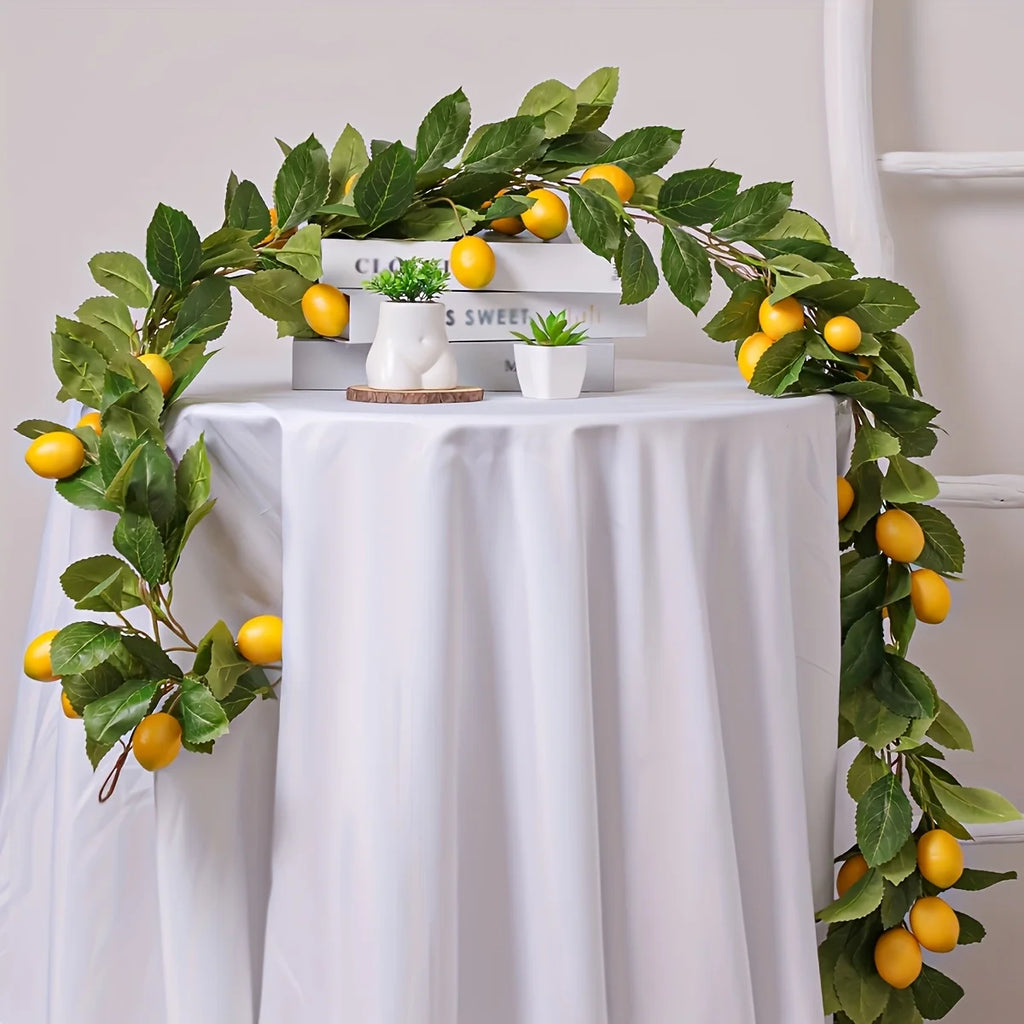 Artificial Lemon Garland Wreath – Home & Party Décor Artificial Flower Garland Babs