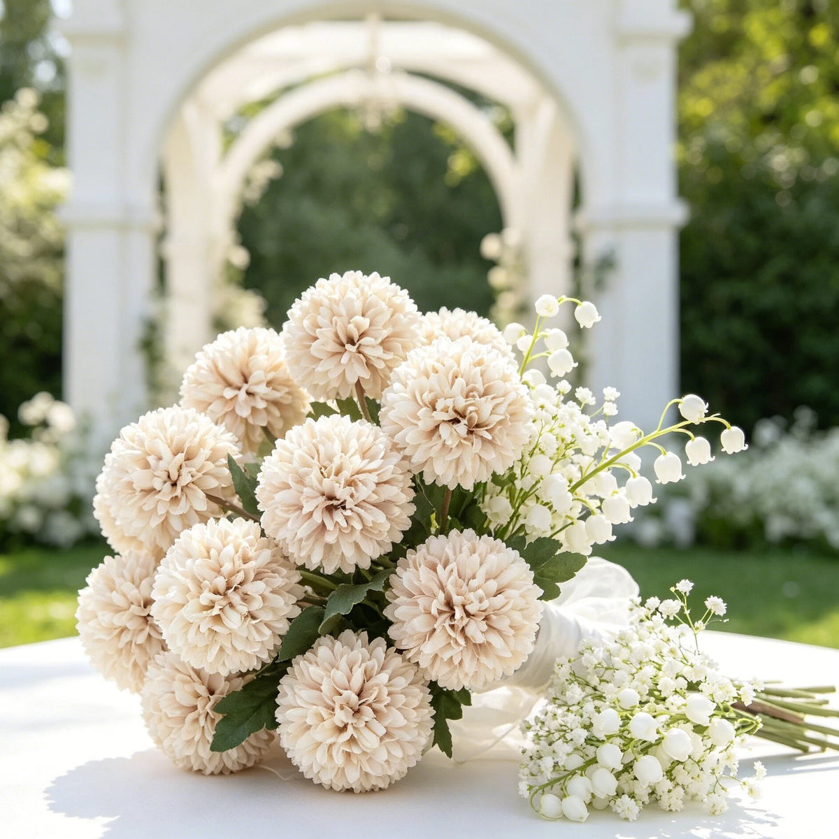 Artificial Silk Chrysanthemum Bouquet – Wedding & Home Décor Artificial Flower Bouquet Babs