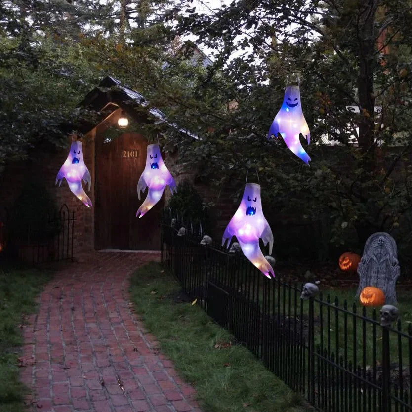 Halloween LED Glowing Ghost Hanging Decoration 130cm Halloween Hanging Decoration Babs