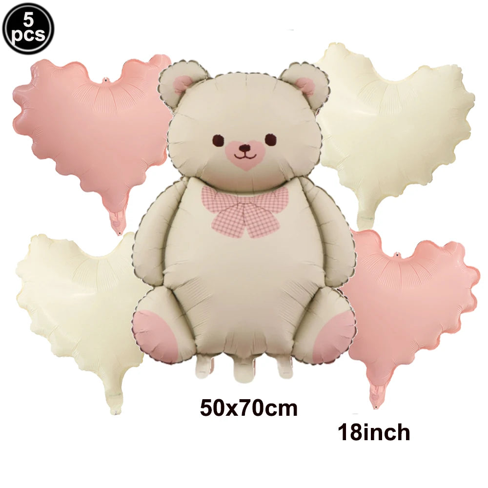 35-Inch Little Bear Foil Balloon – Baby Shower & Party Decor Foil Party Balloon Babs Light Yellow As picture show