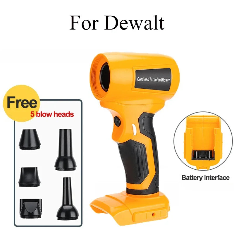 Cordless Jet Blower DW-TF05 for DeWalt 18V – 130K RPM, 5 Nozzles Cordless Jet Blower Babs DW-TF05