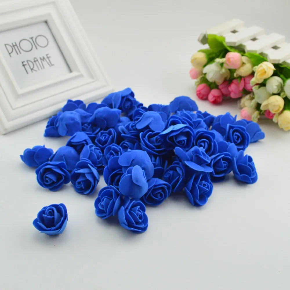 PE Foam Artificial Rose Heads – Wedding & Party Decor 50–150 Pcs Artificial Flower Heads Babs Royal blue 100pcs