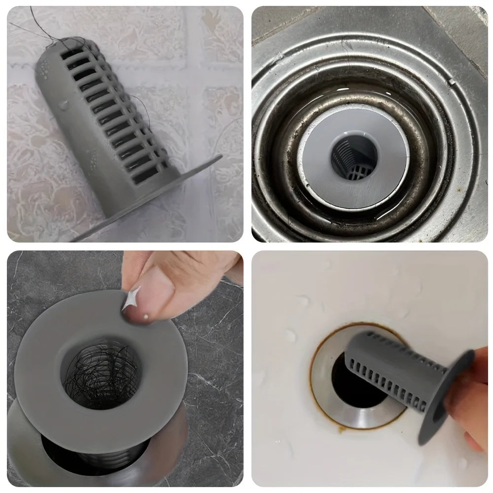 4-Pack Anti-Clog Hair Catcher Shower & Sink Drain Filter Drain Hair Catcher Babs