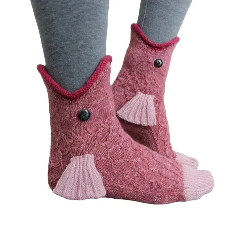 Crocodile Christmas Socks – Funny Knitted Animal Holiday Socks Novelty Holiday Socks Babs