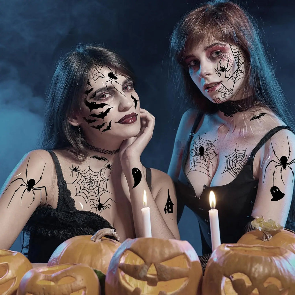 Halloween Spider Web Temporary Tattoo Stickers – Waterproof Temporary Tattoo Stickers Babs