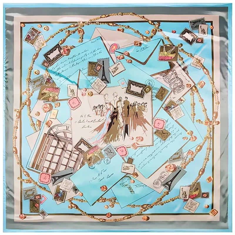 Luxury Satin Square Head Scarf – Hair Wrap & Beach Cover-Up Satin Head Scarf Babs