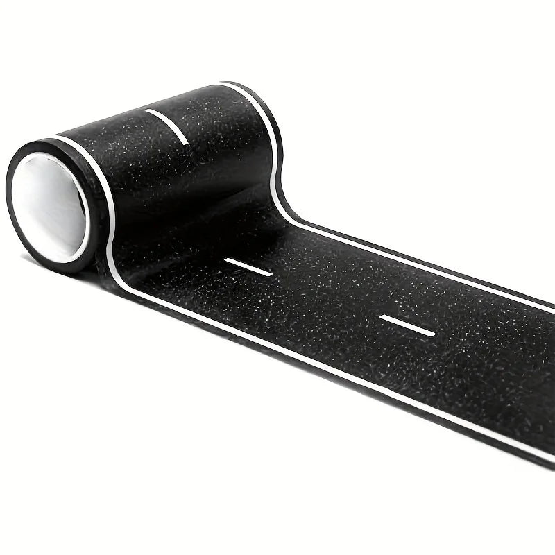 Reusable Cartoon Road Stickers – Black Race Track Party Tape Party Road Stickers Babs 1Roll