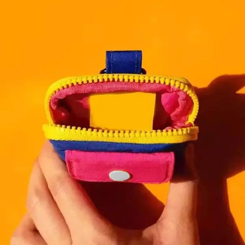 Mini Zipper Coin Purse Keychain – Cute Dopamine Color Wallet Mini Coin Purse Babs