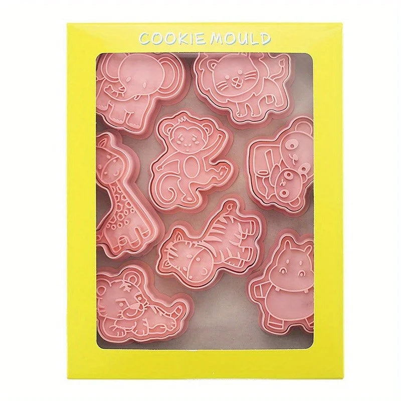 8-Piece Jungle Safari Animal Cookie Cutter Set | Baking Molds Cookie Cutter Set Babs