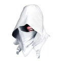 Medieval Hooded Cowl Cloak Hat | Cosplay Cape Scarf Black/White Cosplay Cloak Hat Babs White