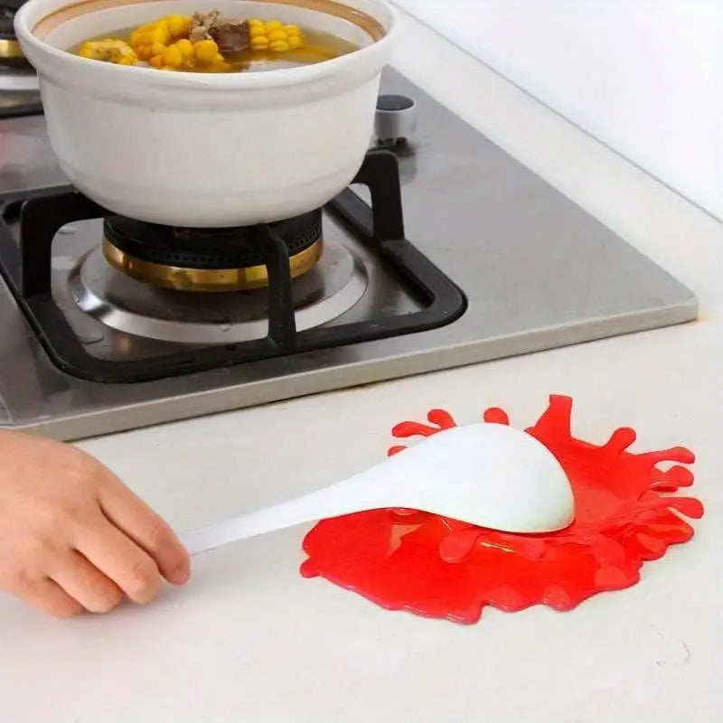 Silicone Coaster with Spoon Holder & Spatula Rest | Heat-Safe Silicone Kitchen Mat Babs