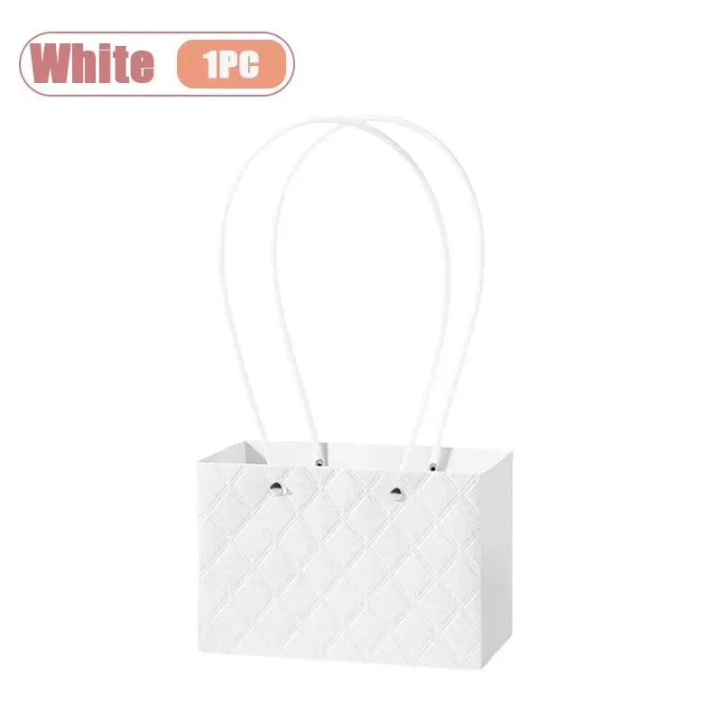 Reusable Waterproof Floral Gift Tote Bags – Wedding & Party Floral Gift Tote Bags Babs White-1PC 22x10x13cm