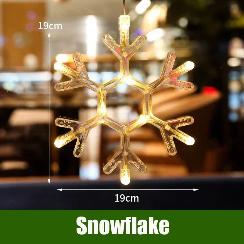 LED Christmas String Lights – Santa Claus Window Suction Cup