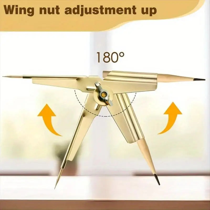 Metal Scriber Compass 180° Wing Nut – Woodworking Marking Tool Woodworking Compass Babs