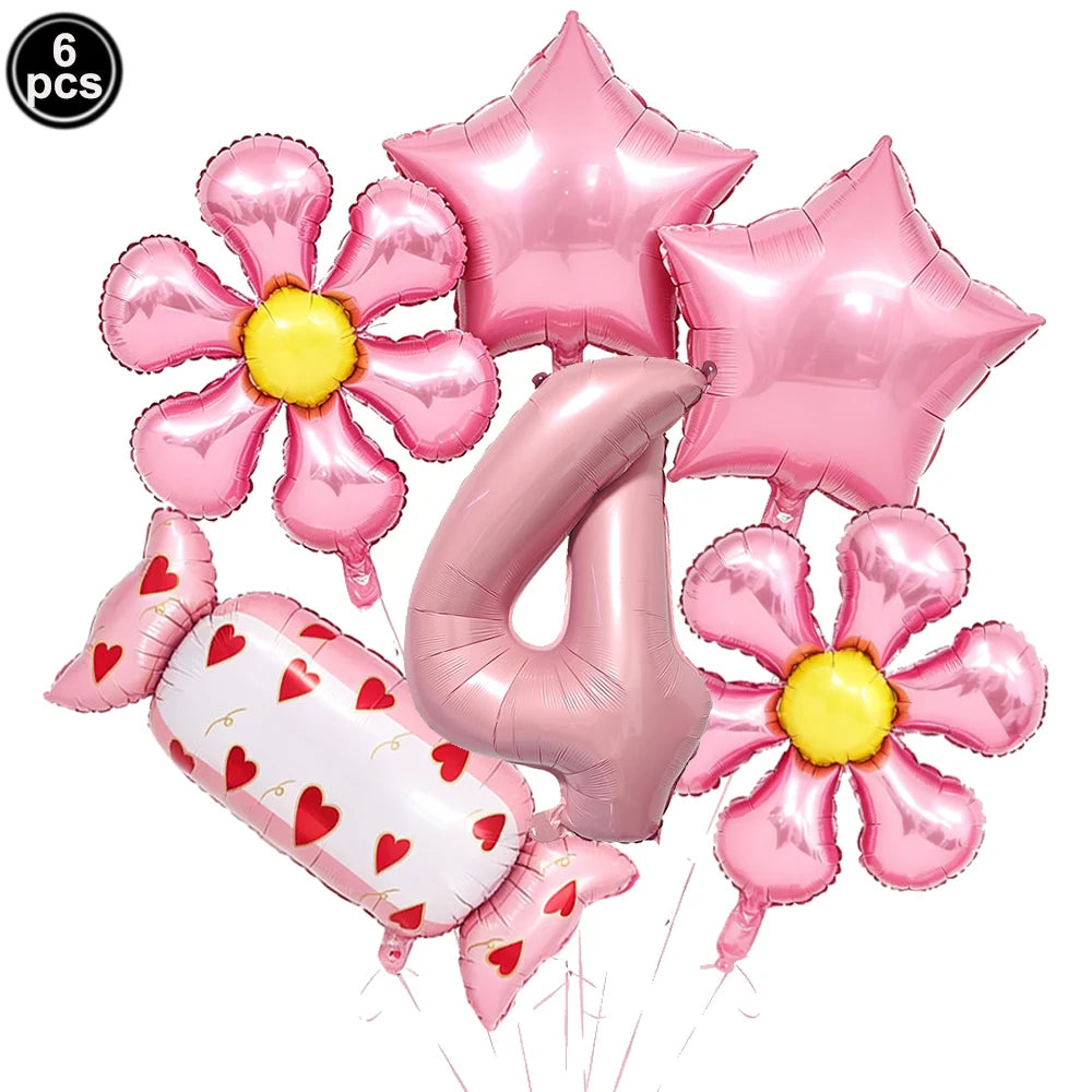 6pc Candy Lollipop Foil Balloon Set – Birthday & Party Décor Party Foil Balloons Babs Deep Sapphire As pictures show