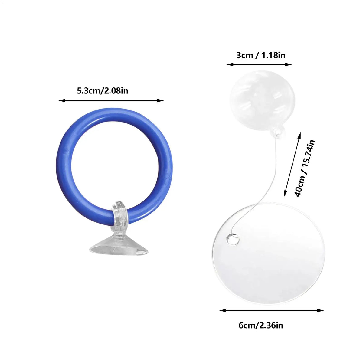 2Pcs Betta Fish Training Ring & Feeding Ring | Tank Toy Fish Tank Toy Babs