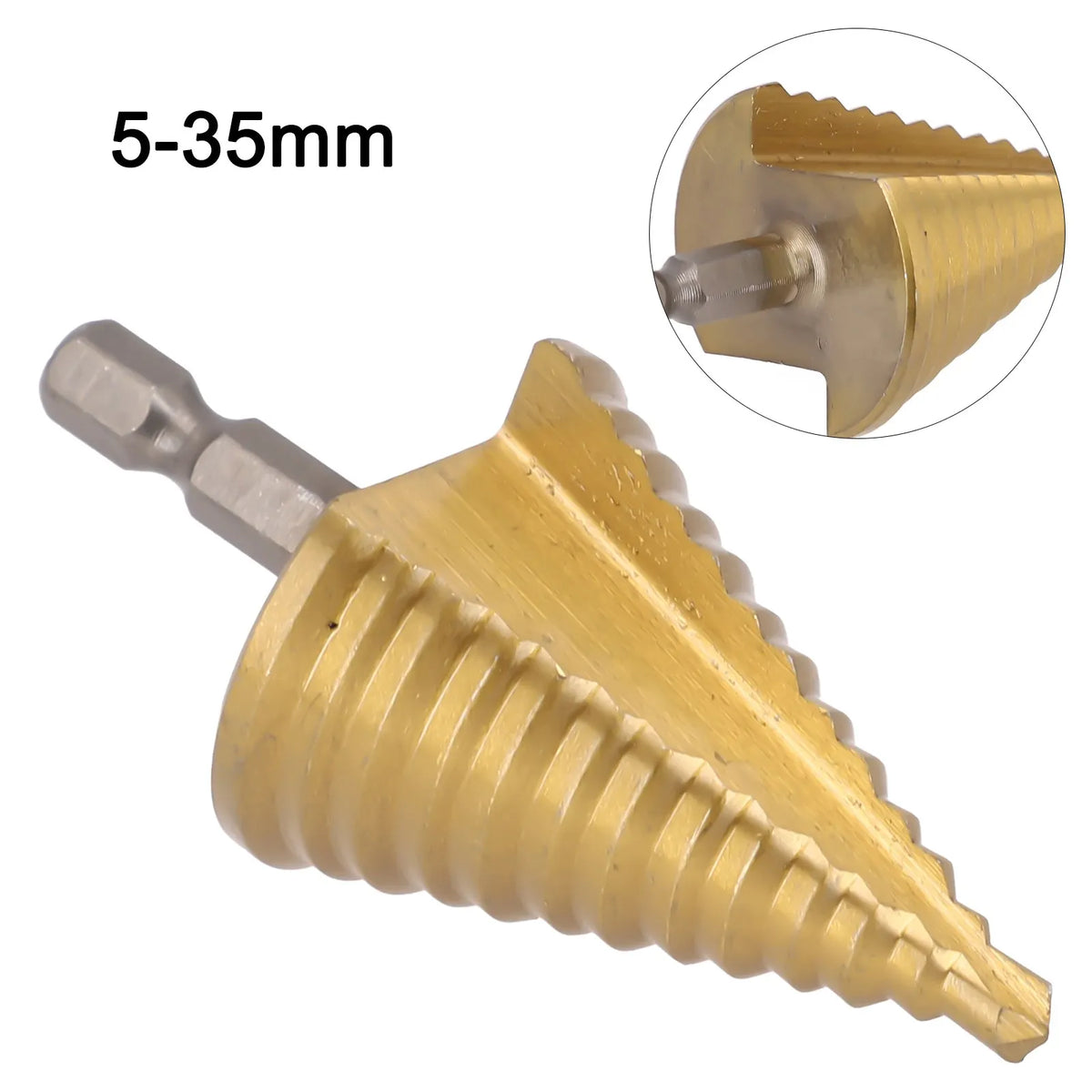 HSS Titanium Step Drill Bit 5-35mm | 13-Step Cone Bit Step Drill Bit Babs Default Title