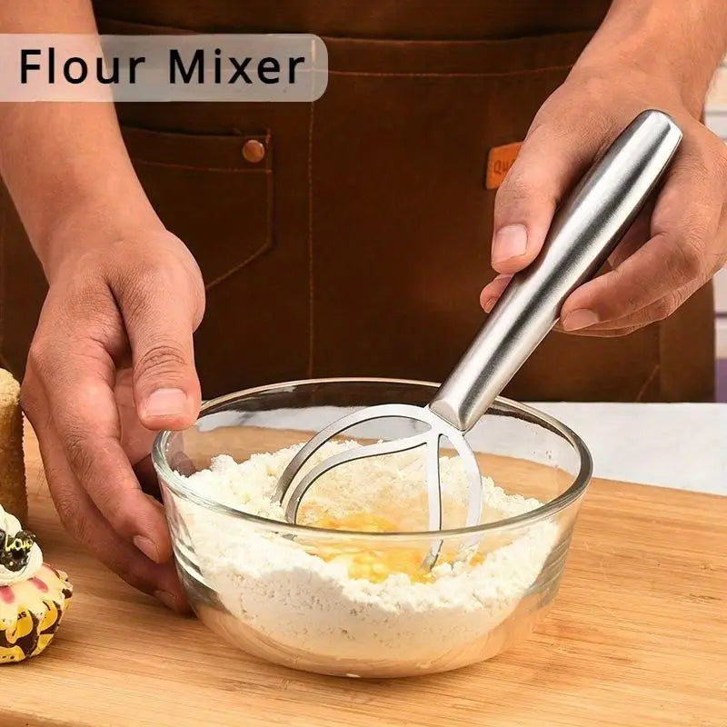 Stainless Steel Manual Dough Mixer & Egg Beater Manual Kitchen Mixer Babs