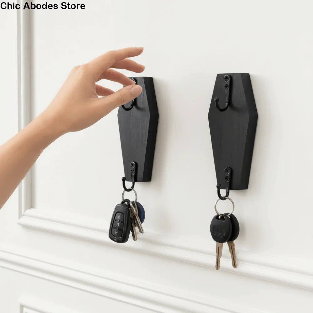 Wooden Punch-Free Wall Hook – Adhesive Key & Kitchen Hanger Wall Hook Babs