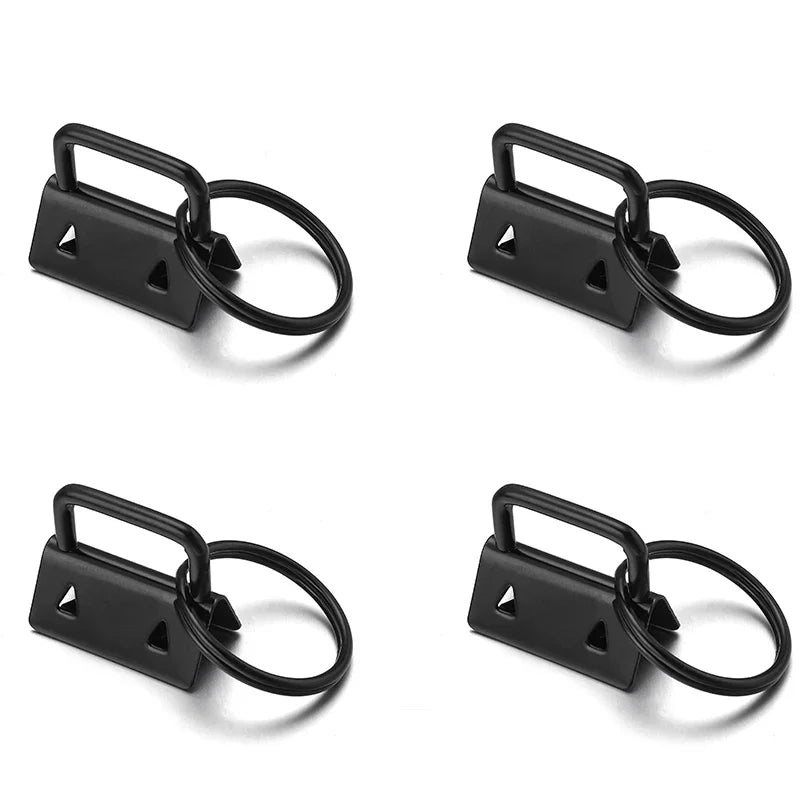 10pcs Metal Belt Clip Key Fob Foldover Connector DIY Hardware DIY Craft Hardware Babs black