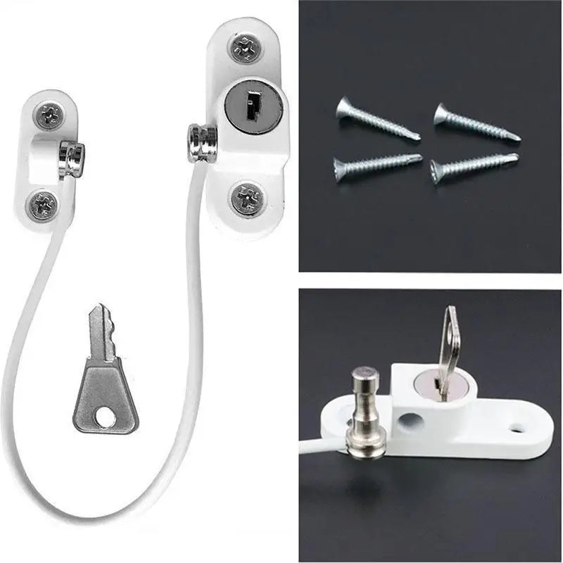 Stainless Steel Window Lock Stopper – Anti-Theft Restrictor Window Safety Lock Babs