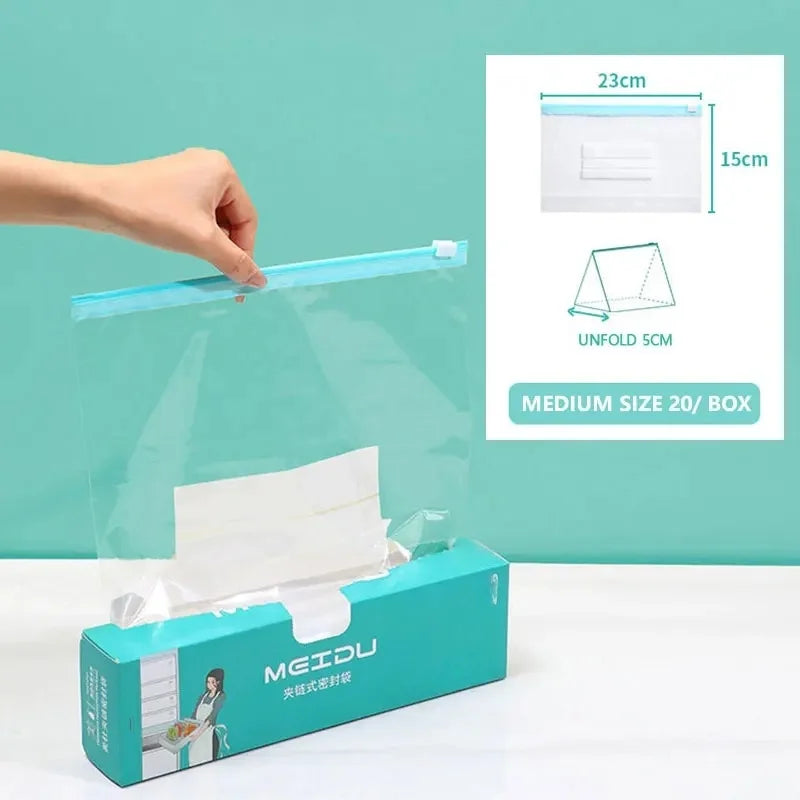 Resealable Zip Storage Bags Variety Pack – 50 Bags, 3 Sizes Food Storage Bags Babs 23x15cm(20pcs)
