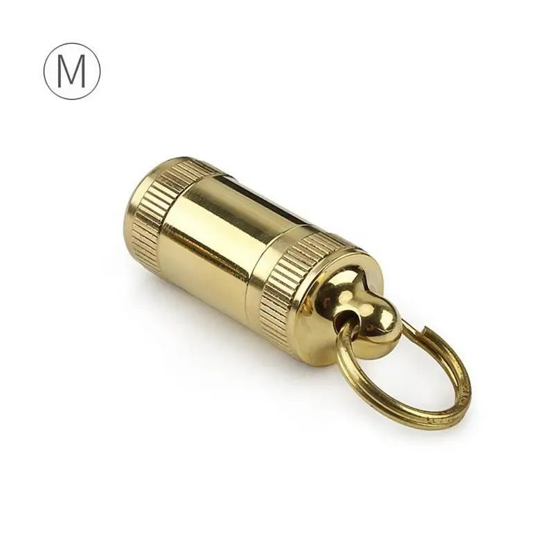 Brass Waterproof Canister Sealed Bottle S/M/L – Outdoor Camping Waterproof Canister Babs M