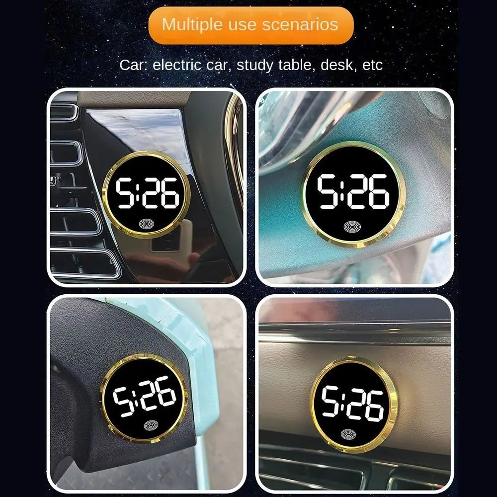 Touch-Activated LED Car Dashboard Clock – Mini Digital Clock Car Dashboard Clock Babs