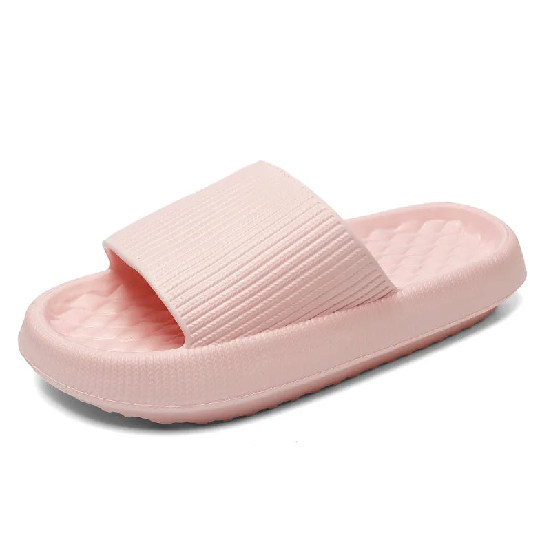 Women's EVA Cloud Slide Slippers – 4CM Thick Non-Slip Sole Indoor Slide Slippers Babs Pink 44-45
