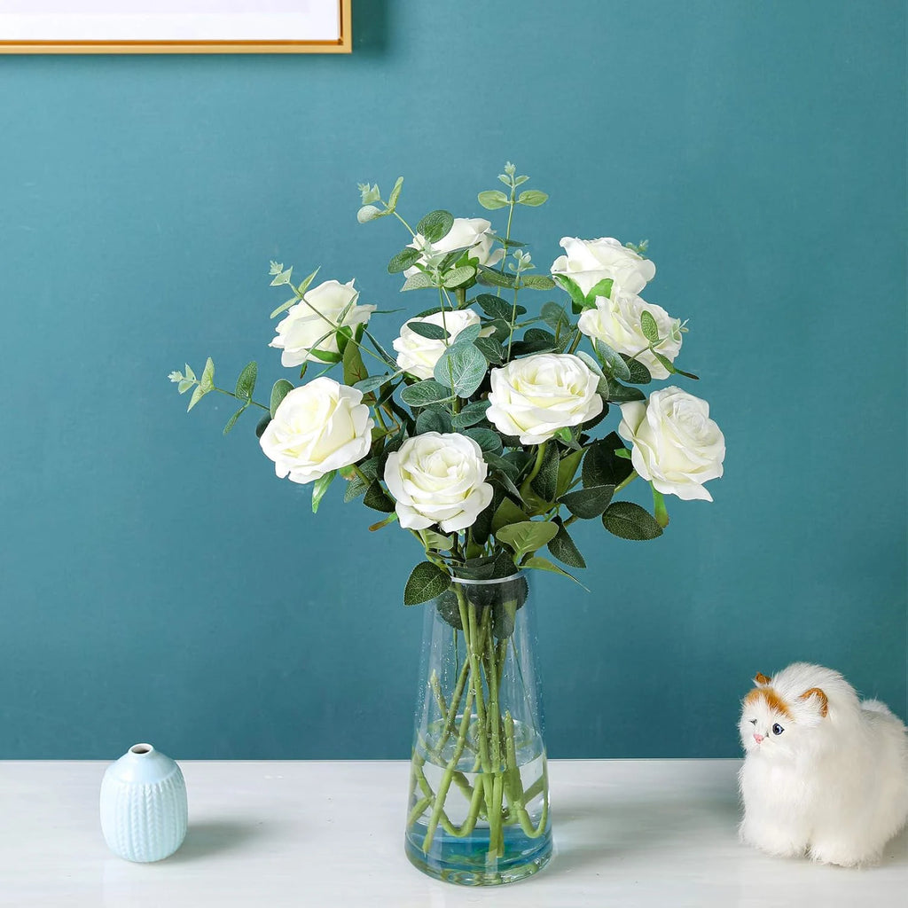Artificial Silk Rose Bouquet – Wedding & Home Décor (10/20 Pcs) Artificial Silk Flowers Babs
