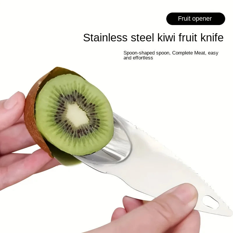 Stainless Steel Kiwi Knife – Fruit Peeler, Digger & Scooper Fruit Peeling Tool Babs