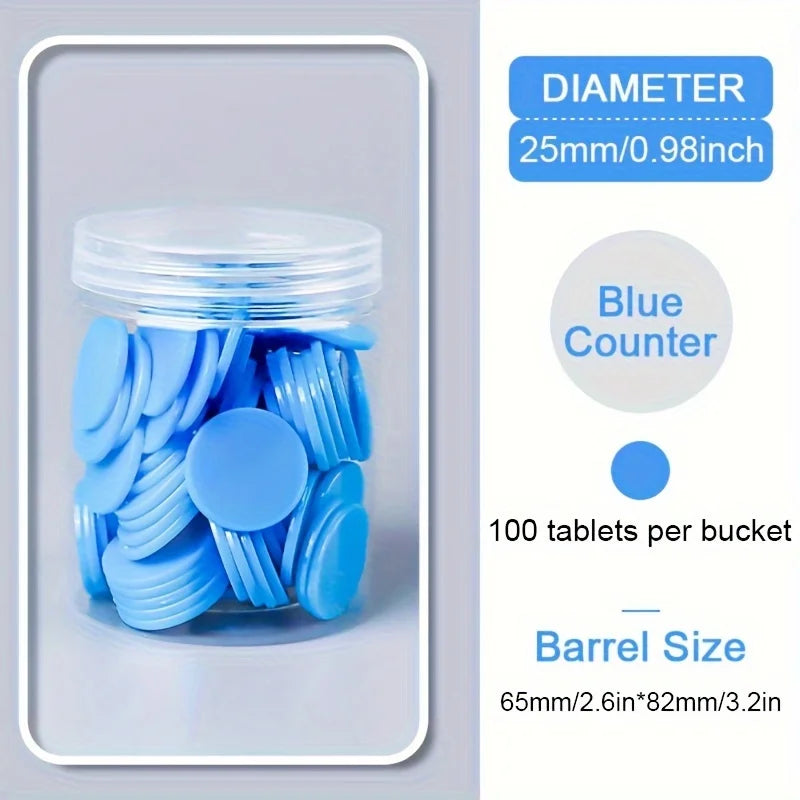 100 Multi-Color Plastic Counting Chips – Math Teaching Aid Math Counting Chips Babs Blue