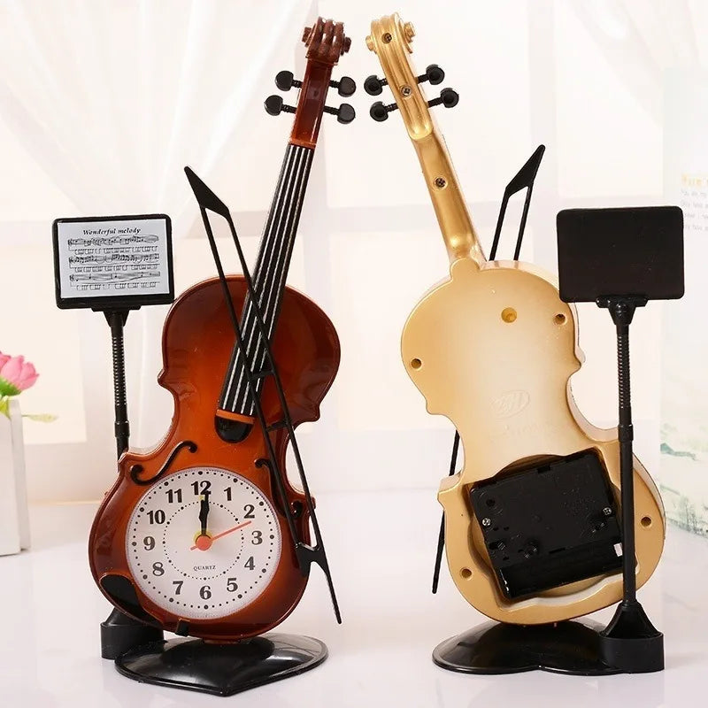 Violin Desk Alarm Clock – Creative Music Gift & Home Décor Desk Alarm Clock Babs