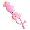 Octopus Dog Chew Toy – Plush Squeaky Rope Toy for Pets Dog Chew Toy Babs Pink