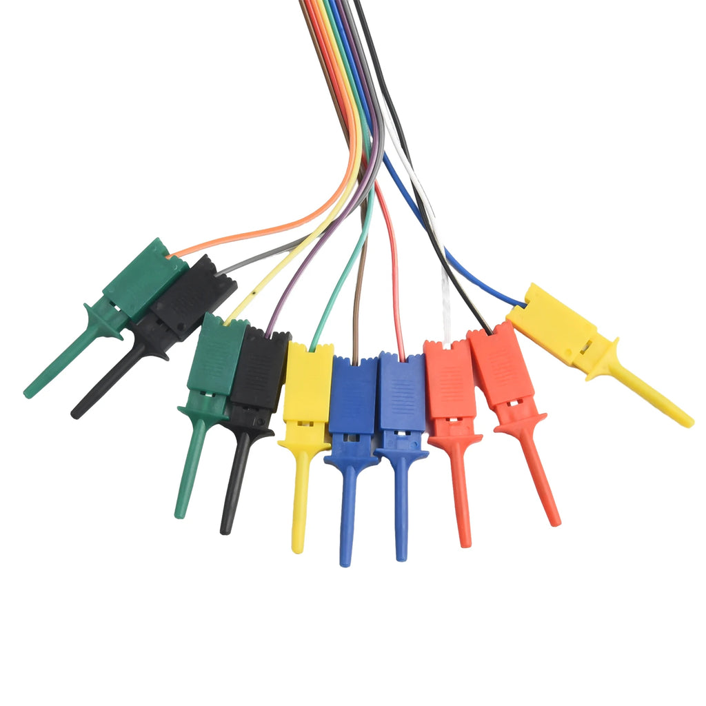 20cm 10-Pin Logic Analyzer Test Hook Clip Cable – 5 Colors Logic Analyzer Probe Babs