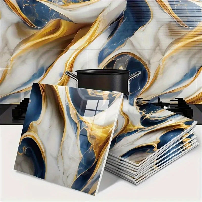 10pcs Marble Peel & Stick Wall Tiles 30x30cm | Self-Adhesive Peel & Stick Wall Tiles Babs